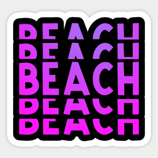 Purple Beach Sticker